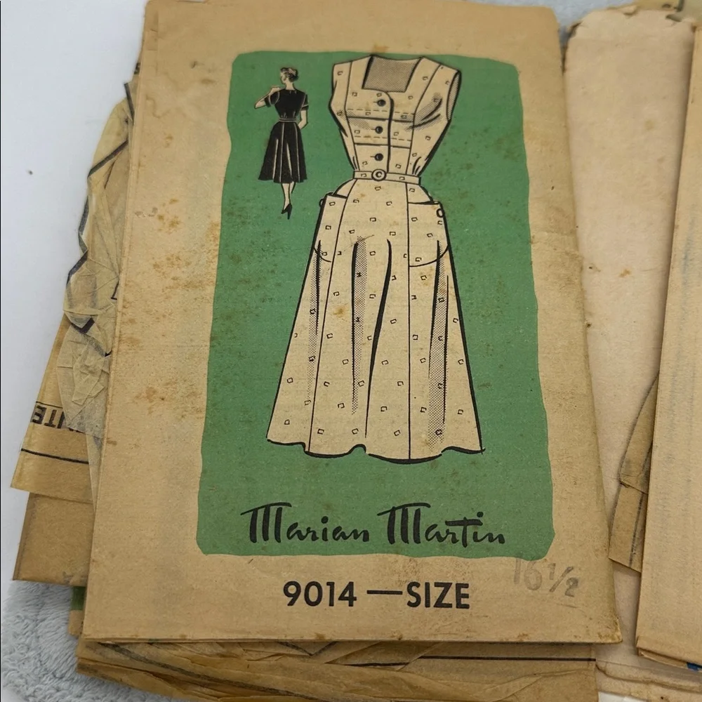 Vintage Marian Martin Mail-Order Sewing Patterns #9310 & #9014/1950’s - Picture 2 of 6